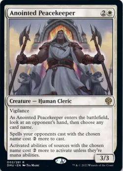 MTG Anointed Peacekeeper Normal NM Dominaria United Magic 2 - Image 1
