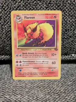 Flareon 19/64 Jungle Regular LP Authentic Pokemon Trading Card Game Vintage - Image 1