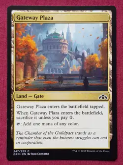 Magic The Gathering GUILDS OF RAVNICA GATEWAY PLAZA land card MTG - Image 1