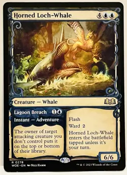 Horned Loch-Whale (Showcase) -#278-MTG-Wilds of Eldraine-Regular-NM - Image 1