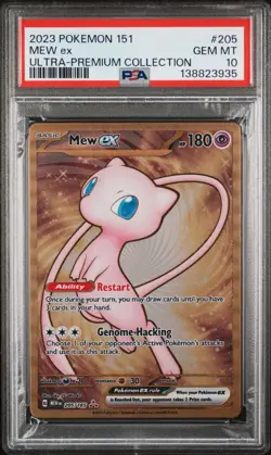 Pokemon 151 Mew ex Metal Promo 205/165 Hyper Rare Ultra Premium PSA 10 Gem Mint - Image 1