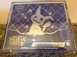 Pokemon TCG Scarlet & Violet Paldean Fates ETB Sealed w/ Mag top Acrylic Box - Image 1