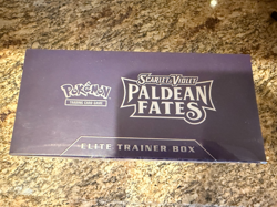 Pokemon TCG Scarlet & Violet Paldean Fates ETB Sealed w/ Mag top Acrylic Box - Image 4