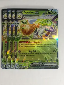 Pokemon TCG Paldean Fates 4x Playset Espathra EX 006/091 Near Mint - Image 1