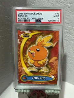 2004 Pokemon Advanced Challenge Torchic #77 PSA 9 Mint - Image 1