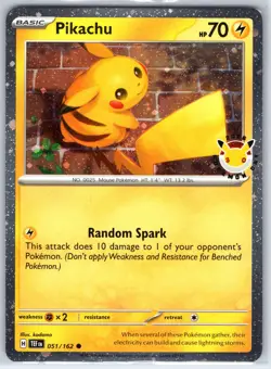 Pikachu (Pokemon Day 2026) 051/162 Pokemon Holo NM - Image 1