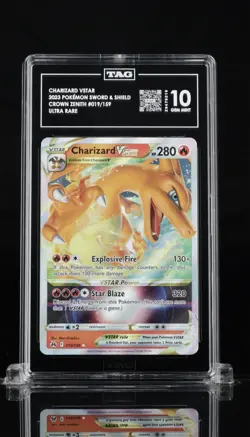Charizard VSTAR 019/159 - Crown Zenith Pokemon - TAG 10 - #1 Ranked Graded Card - Image 1