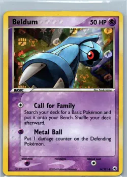 Pokemon Card - Beldum Hidden Legends 54/101 Common Reverse Holo - Image 1