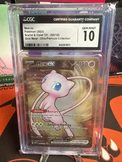 Mew ex - (151 Metal Card) 205/165 Sv: Scarlet & Violet 151 Regular CGC 10 - Image 1
