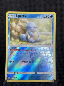 Pokemon Squirtle 22/181 SM - Team Up REVERSE Holo - NM - Image 1