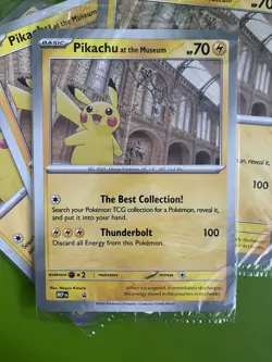 4 x Jumbo Pikachu at the Museum Sealed Natural History Promo Pokemon Cards - Image 2