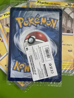 4 x Jumbo Pikachu at the Museum Sealed Natural History Promo Pokemon Cards - Image 3