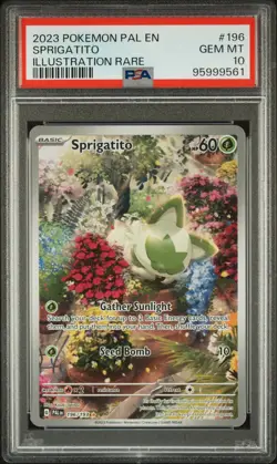 2023 POKEMON PAL EN-PALDEA EVOLVED #196 SPRIGATITO IR PSA 10 - Image 1