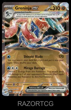 GRENINJA EX 106/167 DOUBLE RARE TWILIGHT MASQUERADE POKEMON NM/M - Image 1