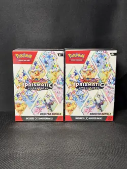 Pokemon TCG Scarlet & Violet Prismatic Evolutions (2) Booster Bundles Sealed - Image 1