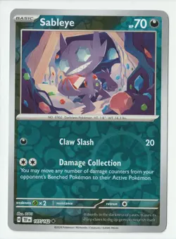 Sableye 107/162 - Temporal Forces - Reverse Holo - Pokemon TCG - NM - Image 1