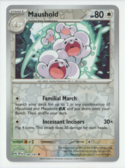 Maushold 158/191 - Surging Sparks - Reverse Holo - Pokemon TCG - NM - Image 1