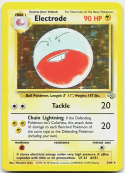 Electrode 2/64 Holo Rare Jungle Pokemon Unlimited Holo Lightly Played - Image 1