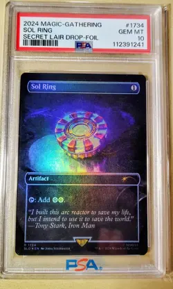 Iron Man Sol Ring Foil MTG Secret Lair PSA 10 - Image 1