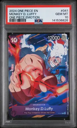 2024 ONE PIECE PROMOS ONE PIECE EMOTION #041 MONKEY D. LUFFY PSA 10 - Image 1