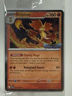 Delphox 013/086 Stamped Promo SEALED Chaos Rising Pokemon Card - Image 1