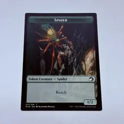 Spider/Wolf Token 011 013 Magic The Gathering Trading Card MTG Tc7 - Image 1