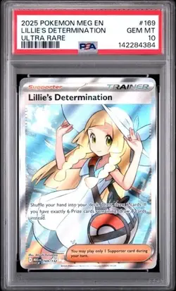 Lillie's Determination #169 FA PSA 10 Gem Mint 2025 Pokemon Mega Evolution Base - Image 1