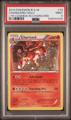 2013 POKEMON BLACK & WHITE LEGENDARY TREASURES #19 CHARIZARD-HOLO PSA 9 - Image 1