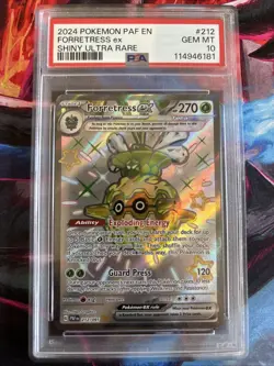 Forretress EX #212/091 Shiny Ultra Rare Paldean Fates Pokemon 2024 PSA 10 - Image 1