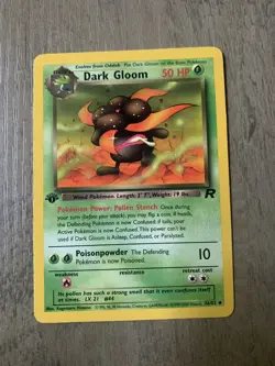 Pokemon TCG Dark Gloom 1st Edition 36/82 Team Rocket WOTC - Image 1