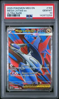 2025 POKEMON MEG EN-MEGA EVOLUTION ULTRA RARE #163 MEGA LATIAS EX PSA 10 - Image 1