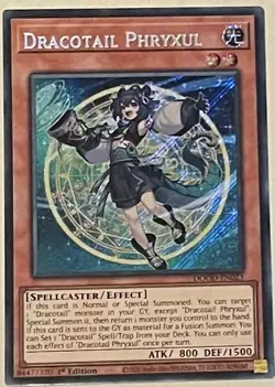 YUGIOH DOOD-EN023 Dracotail Phryxul Secret Rare 1st Edition - Image 1