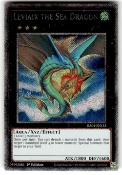 Yu-Gi-Oh! Leviair The Sea Dragon RA04-EN155 Platinum Secret Rare 1st Edition - Image 1