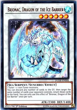 Yugioh Brionac, Dragon of the Ice Barrier DUDE-EN008 Ultra Rare 1st Edition NM - Image 1
