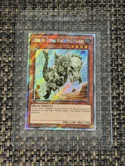 Yugioh Fossil Dyna Pachycephalo RA03-EN195 Platinum Secret Rare 1st Edition New - Image 1