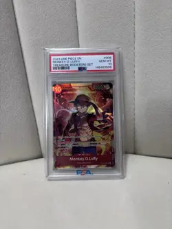 2024 ONE PIECE PROMOS 006 MONKEY D LUFFY TREASURE BOOSTERS SET PSA 10 - Image 1