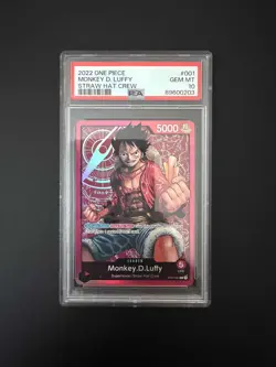 2022 One Piece Monkey D. Luffy ST01-001 PRE ERRATA PSA10 Gem Mint - Image 1