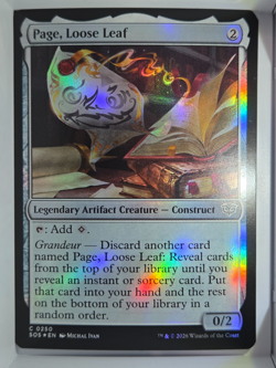 Page, Loose Leaf (FOIL) - C250 - MTG - Secrets of Strixhaven (SOS) - Image 1