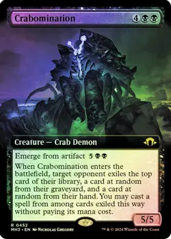 Crabomination (Extended Art) Modern Horizons 3 Foil NM Near Mint MTG Magic - Image 1