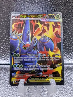 Pokemon Mega Heracross EX 108/094 Phantasmal Flames Full Art Ultra Rare - Image 1