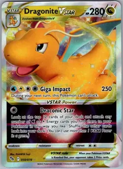 Dragonite VSTAR 050/078 Ultra Rare Pokemon GO NM - Image 1