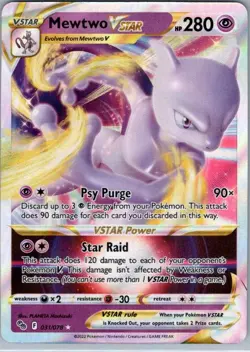 Mewtwo VSTAR 031/078 Ultra Rare Pokemon GO NM - Image 1