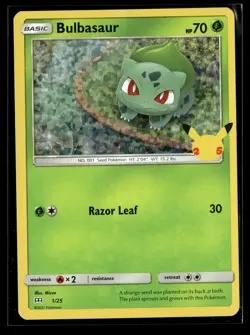 Pokemon TCG McDonald's Promos #001/025 Bulbasaur Confetti Holo - Image 1