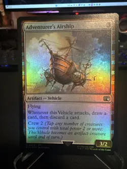 MTG Final Fantasy FFI Adventurer's Airship Foil 0252 Artifact Vehicle Mint Fresh - Image 1