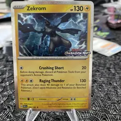 Zekrom Pokemon Paradox Rift 066/182 Stamped Cosmos Holo SV NM - Image 1
