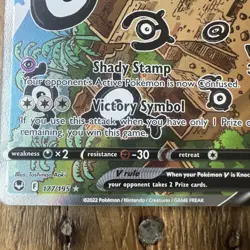 Pokemon TCG Silver Tempest Unown V 177/195 Ultra Rare Alternative Art - Image 2