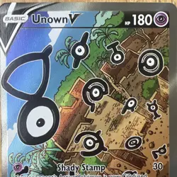 Pokemon TCG Silver Tempest Unown V 177/195 Ultra Rare Alternative Art - Image 3