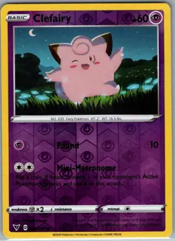 Clefairy 063/185 Reverse Holo SWSH04: Vivid Voltage - Pokemon Card - NM - Image 1