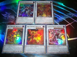 5 Card Red Dragon Archfiend Set Rising Scarred Calamity Supernova SDCK Yu-Gi-Oh! - Image 1