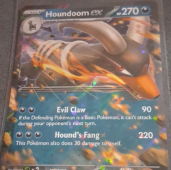 Pokemon TCG Houndoom ex 134/197 SV03 Obsidian Flames Holo Double Rare HP 270 - Image 1